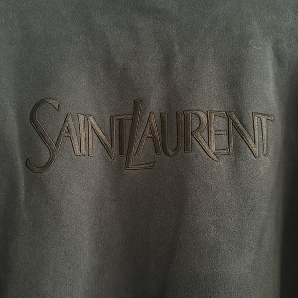 Yves SAINT LAURENT Authentic luxury Crew Neck Navy cotton sweatshirt- large - Picture 3 of 15